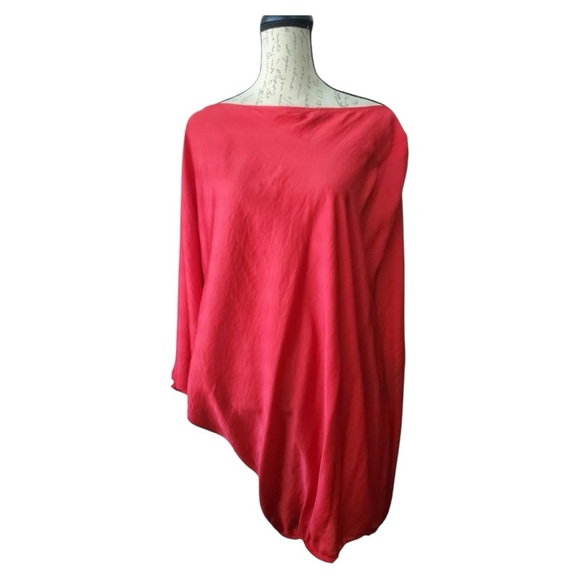 Lane Bryant Tops - ✨ Lane Bryant Red Asymmetrical Poncho Top – Size 26/28 l Poshmark ✨